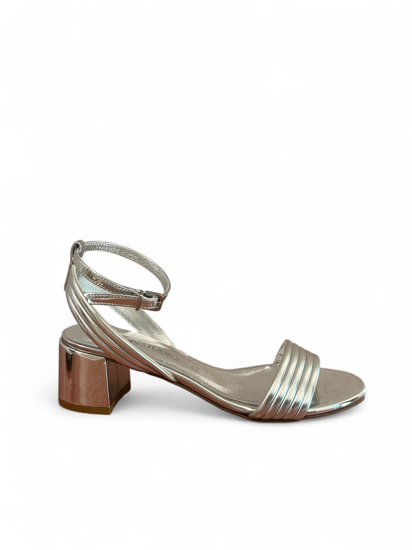 SANDALO CON TACCO Argento Maisonstudio