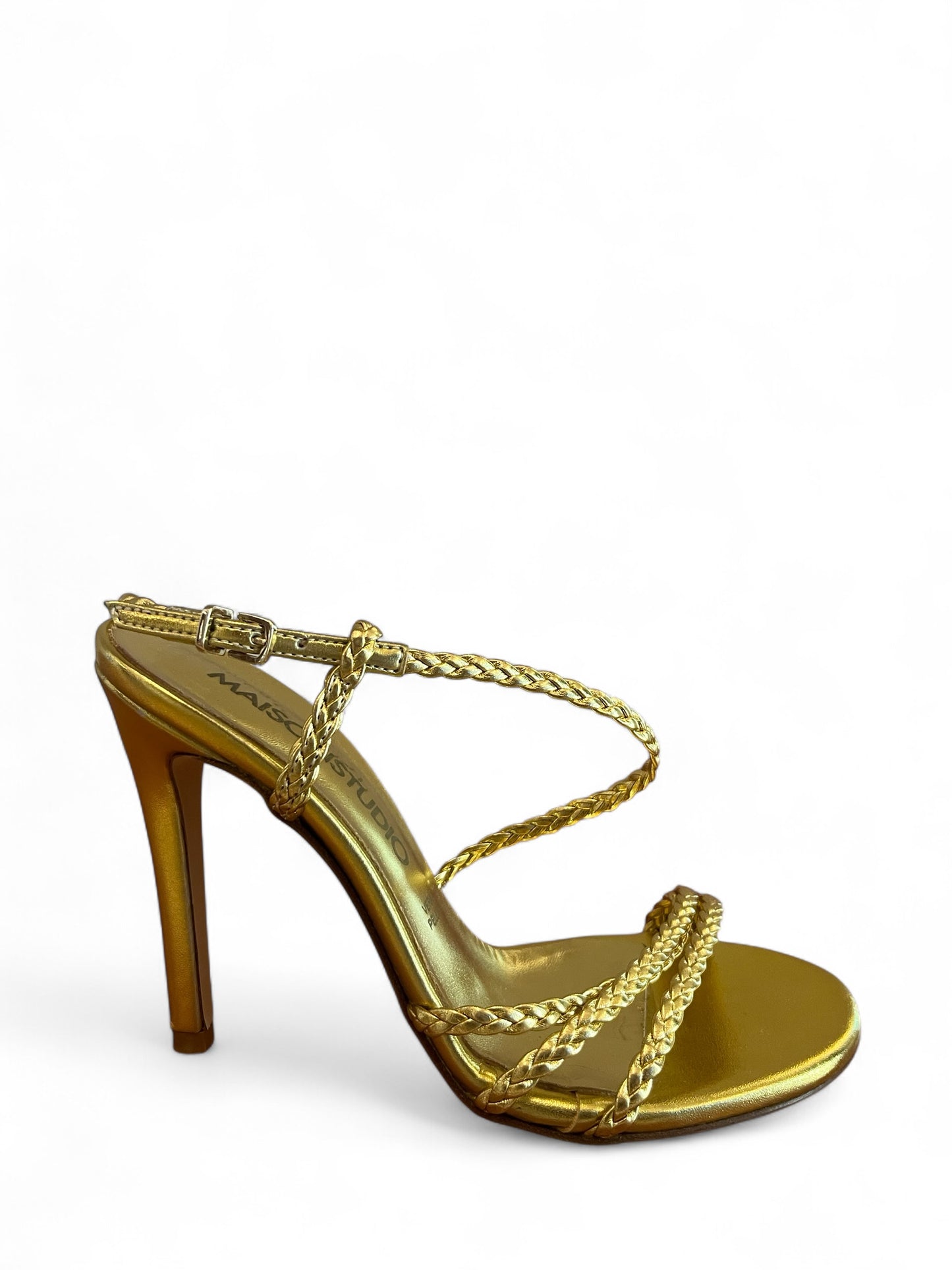 SANDALO CON TACCO Oro Maisonstudio