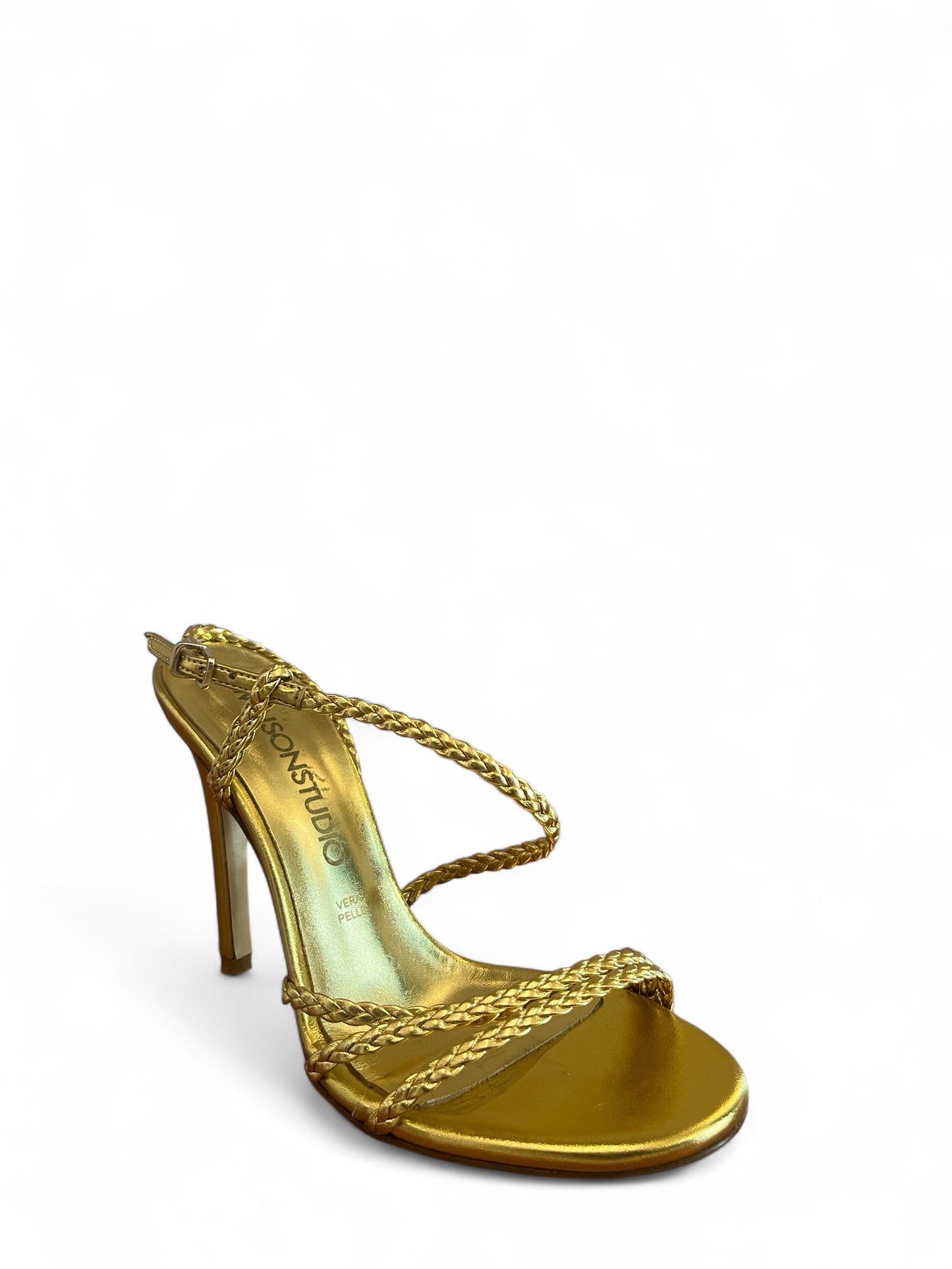 SANDALO CON TACCO Oro Maisonstudio