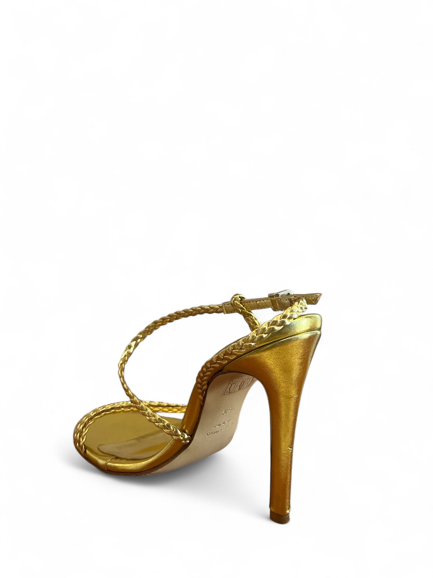 SANDALO CON TACCO Oro Maisonstudio