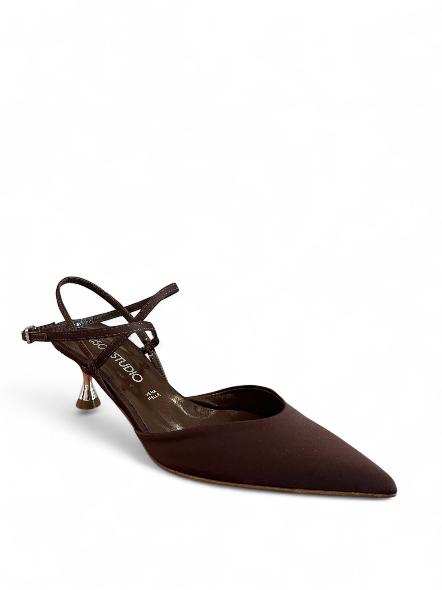 SANDALO CON TACCO Marrone Maisonstudio