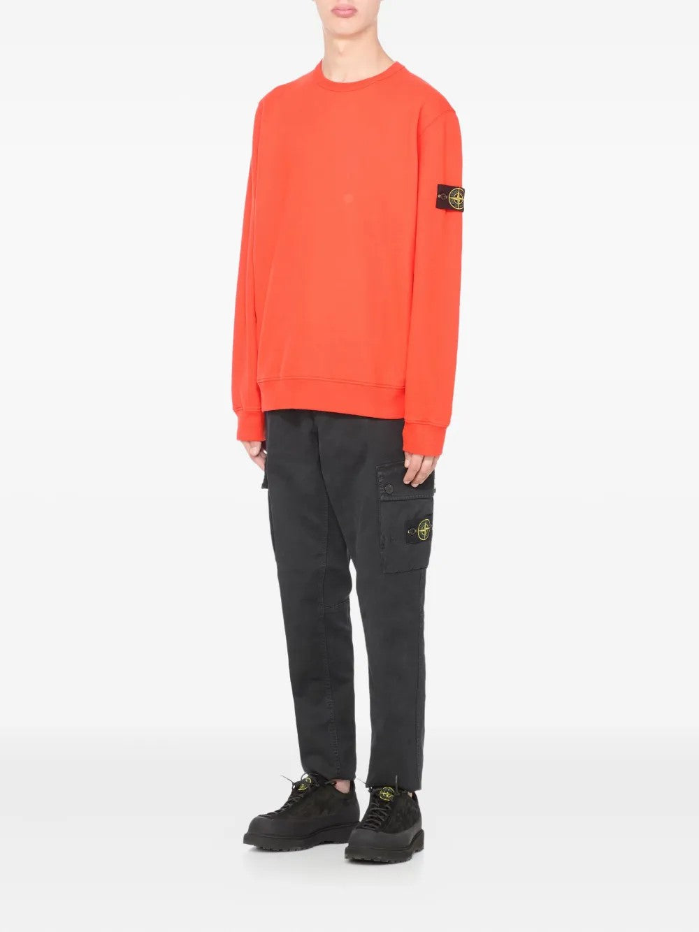 FELPA Arancio Stone Island