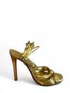 SANDALO CON TACCO Oro Maisonstudio