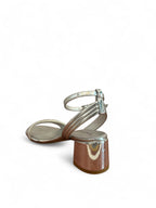 SANDALO CON TACCO Argento Maisonstudio