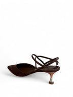 SANDALO CON TACCO Marrone Maisonstudio
