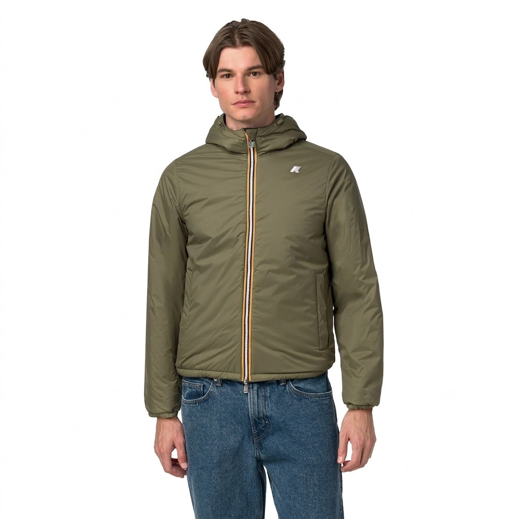GIUBBOTTO Nero/verde Militare K-way