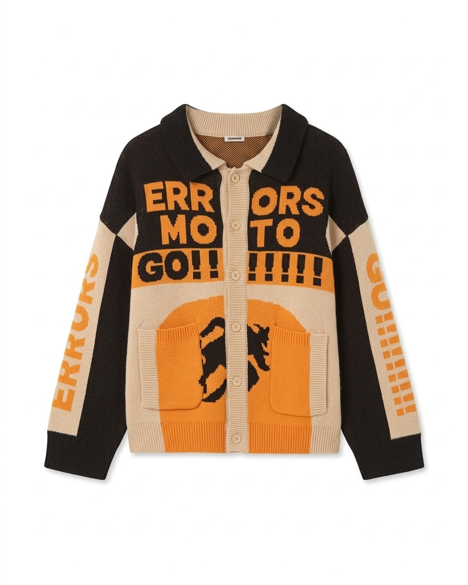 CARDIGAN Nero/arancio House Of Errors