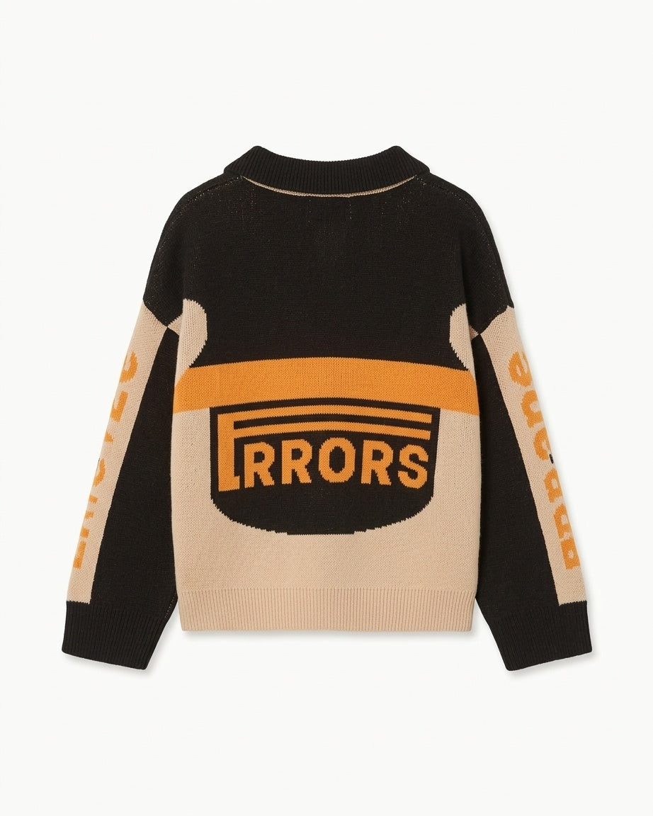 CARDIGAN Nero/arancio House Of Errors