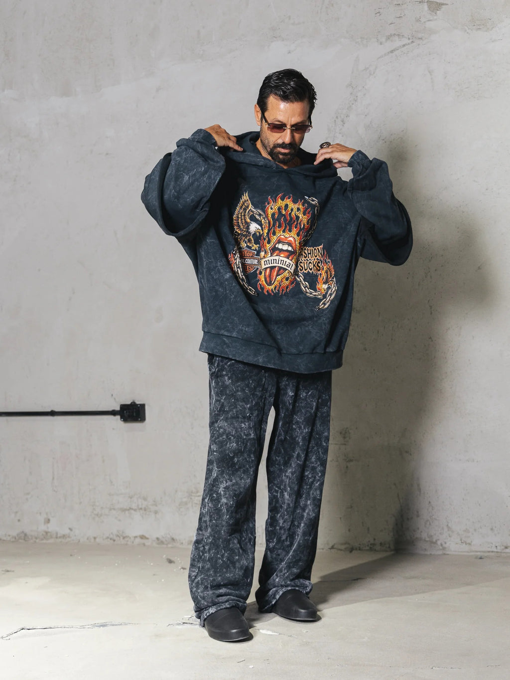 PANTALONE Nero Minimal
