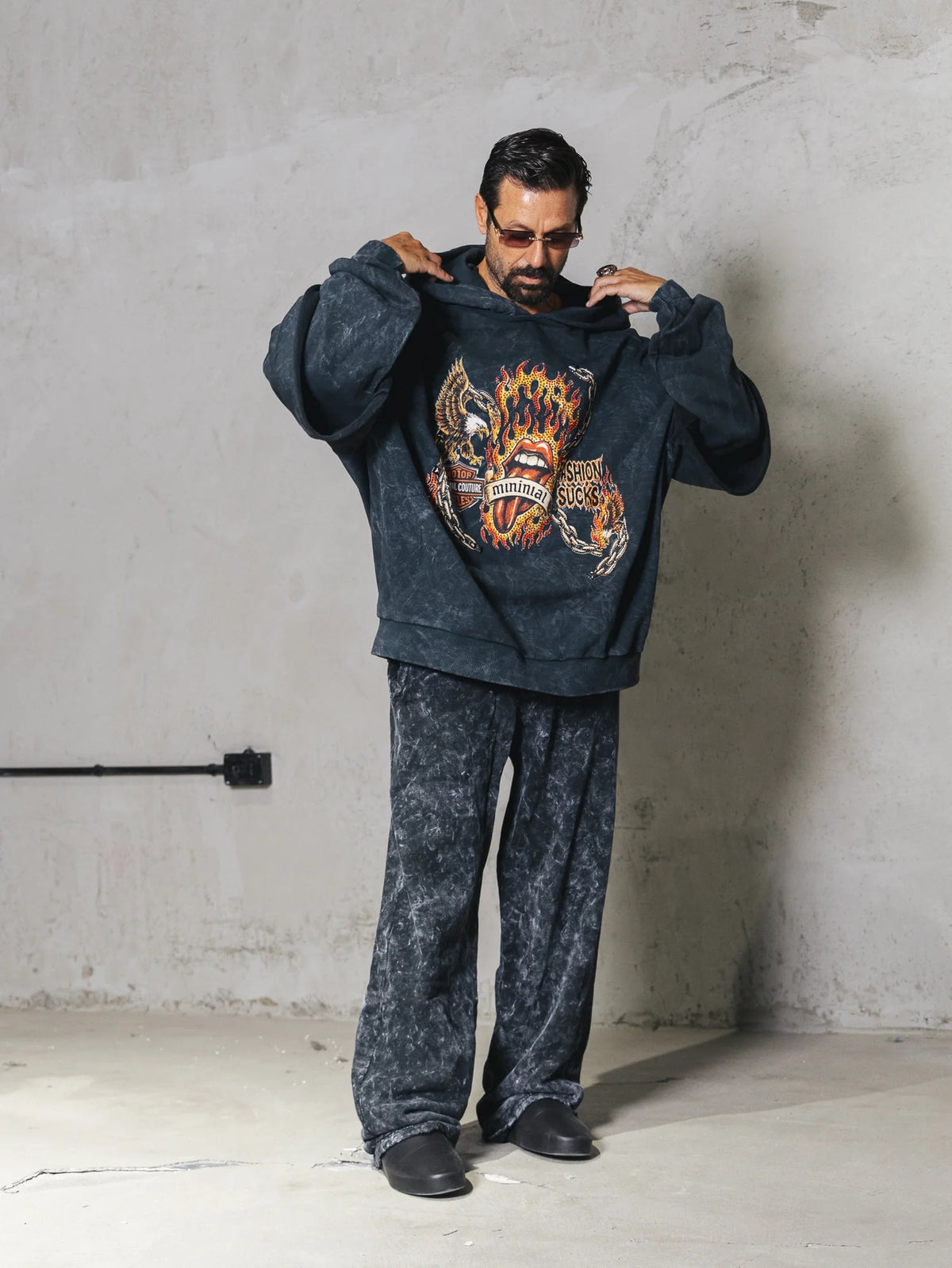 PANTALONE Nero Minimal