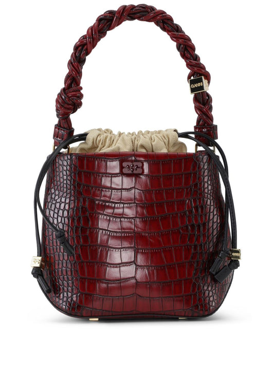 GANNI - GANNI BOU BUCKER BAG CROCO Borsa