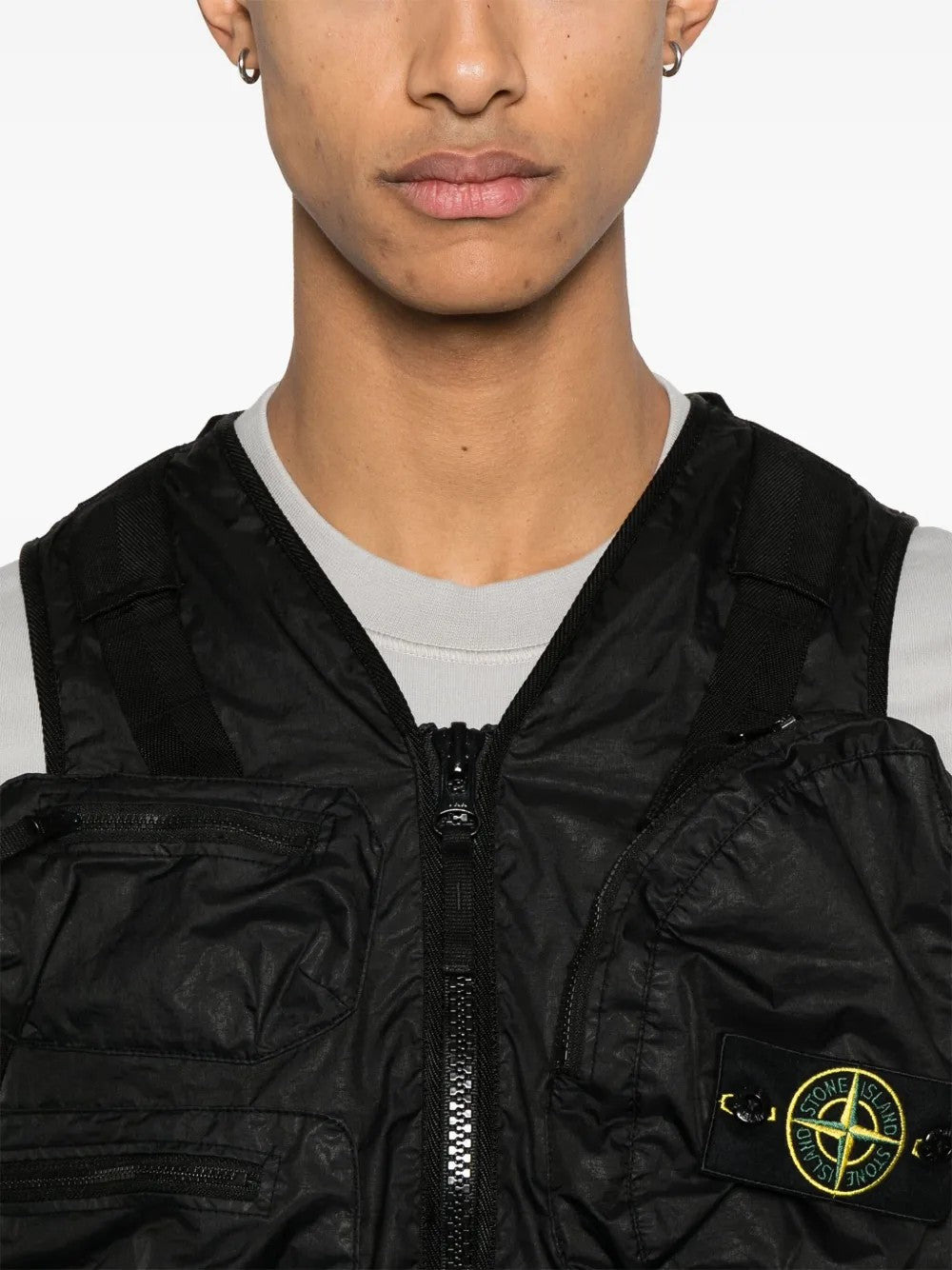 GILET Nero Stone Island