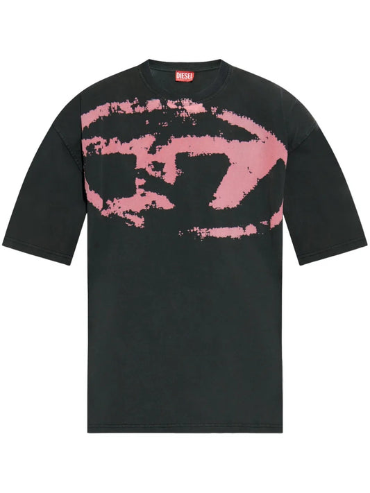 T-SHIRT Nero/rosa Diesel