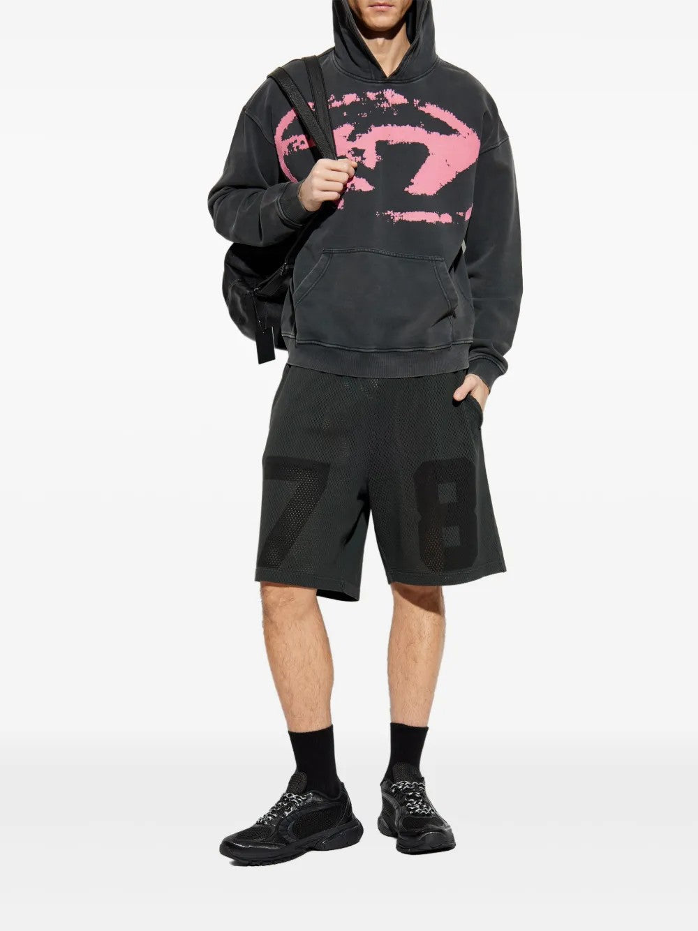 FELPA Nero/rosa Diesel