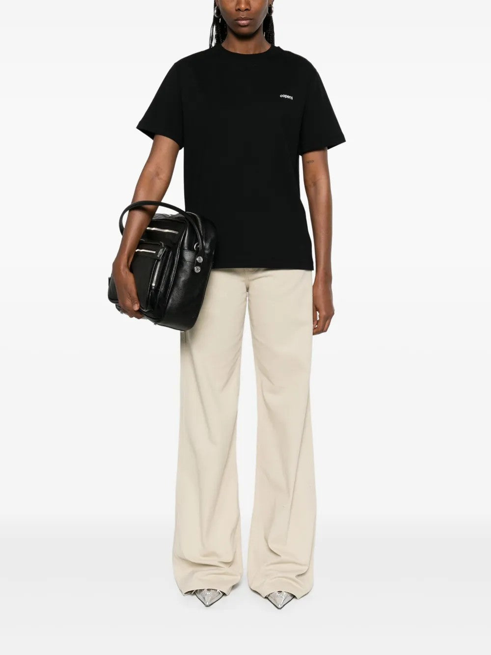 T-SHIRT Nero/bianco Coperni