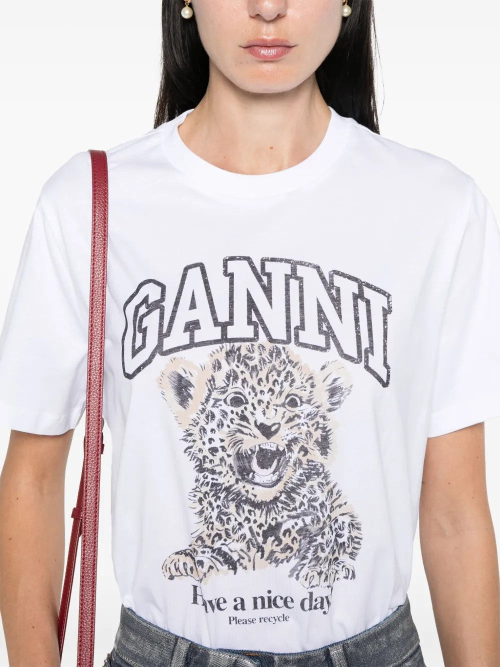 T-SHIRT Leopardato Ganni