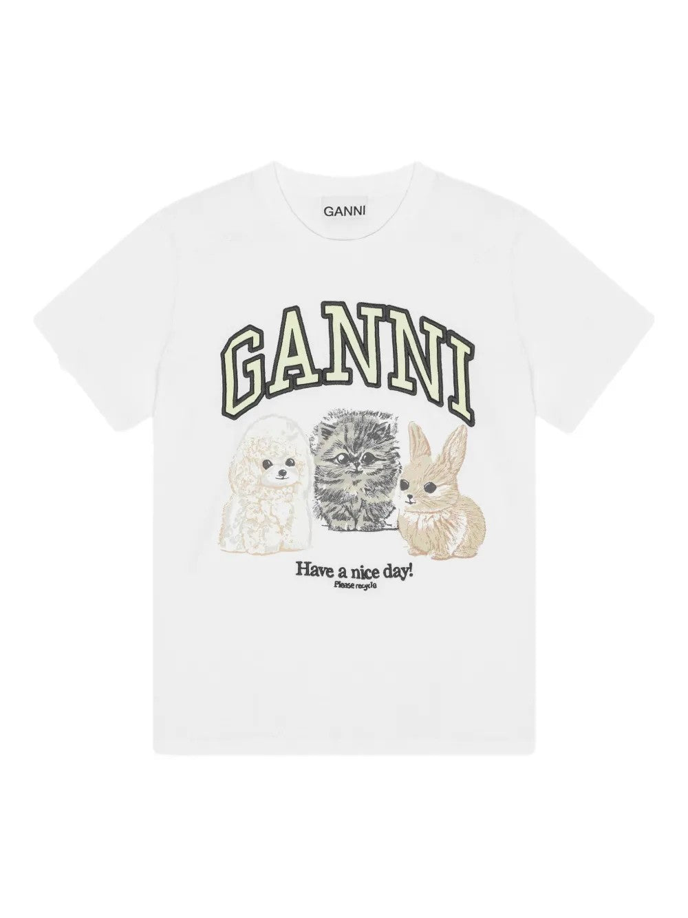 T-SHIRT Bianco Ganni