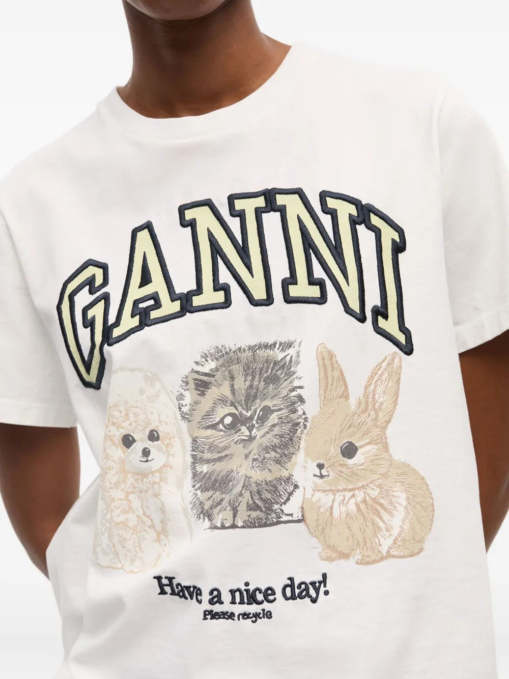 T-SHIRT Bianco Ganni