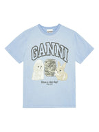T-SHIRT Blu Ganni