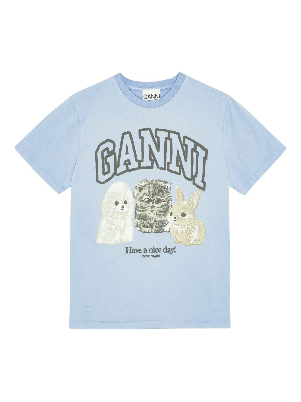 T-SHIRT Blu Ganni