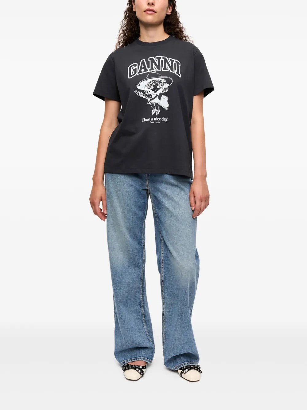 T-SHIRT Grigio Ganni
