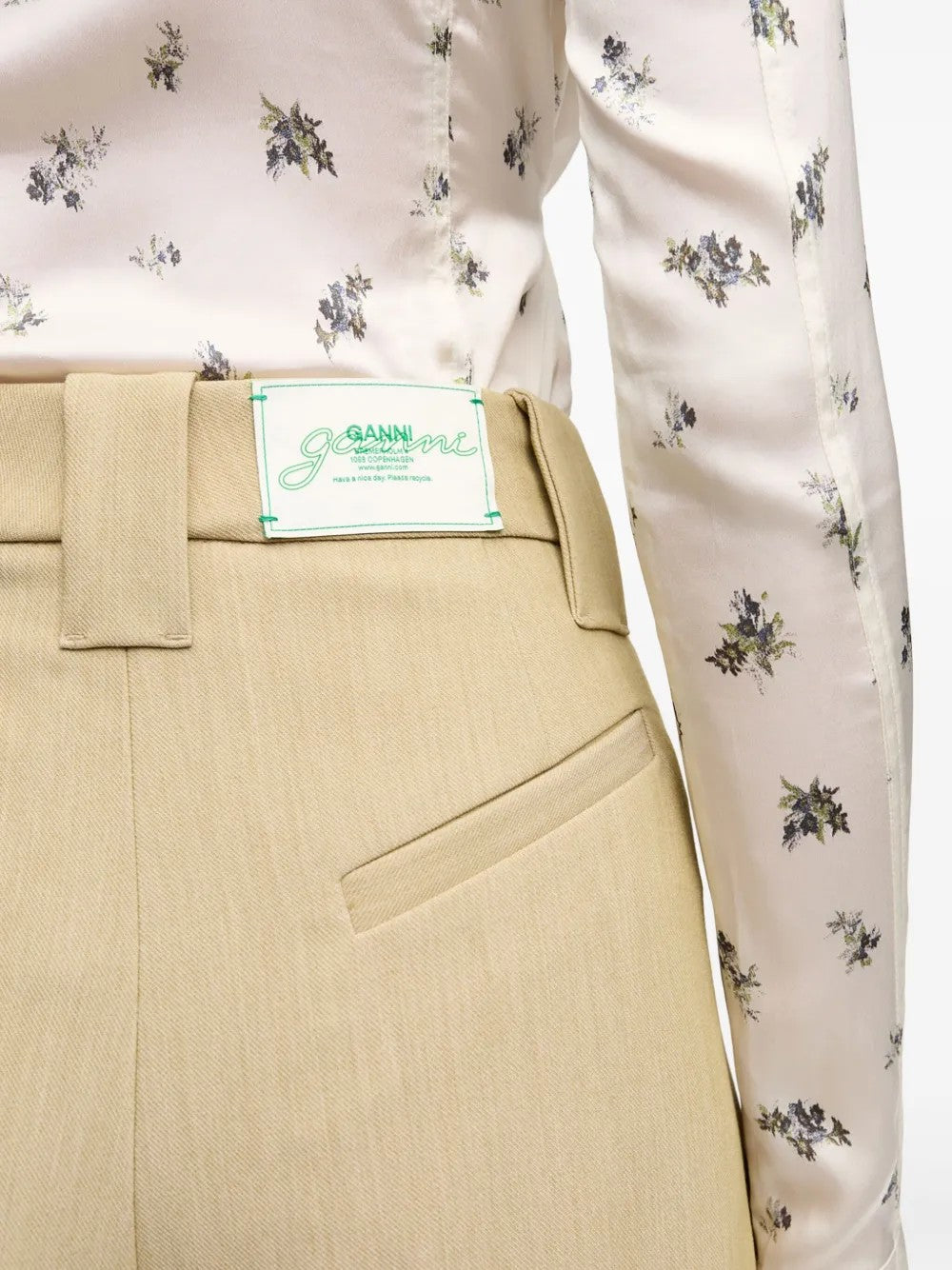 PANTALONE Beige Ganni
