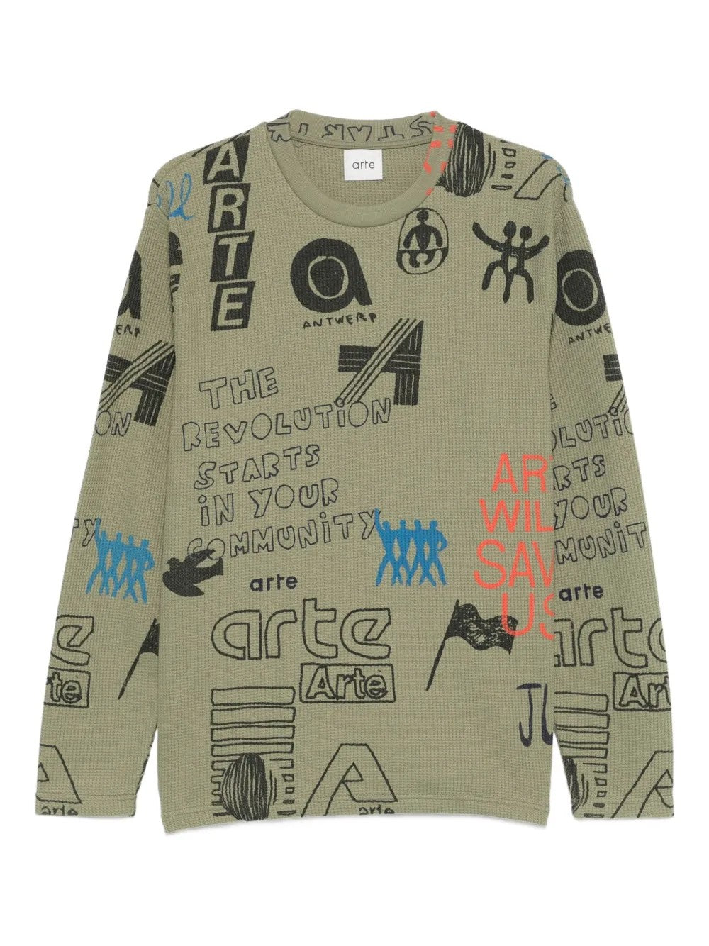 T-SHIRT Verde Militare Arte