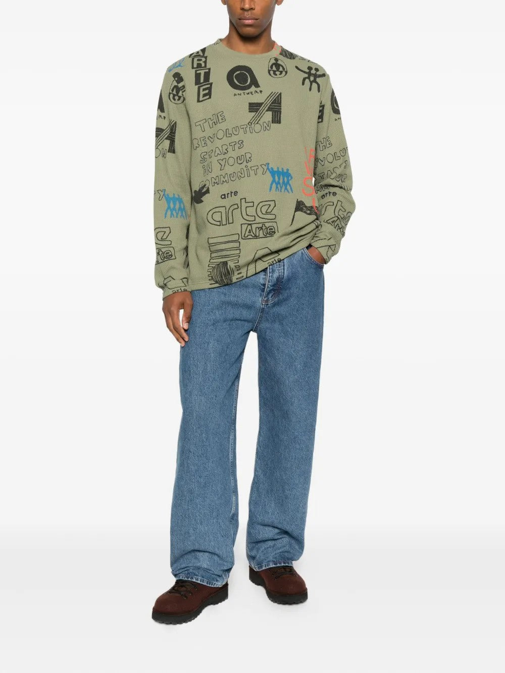 T-SHIRT Verde Militare Arte