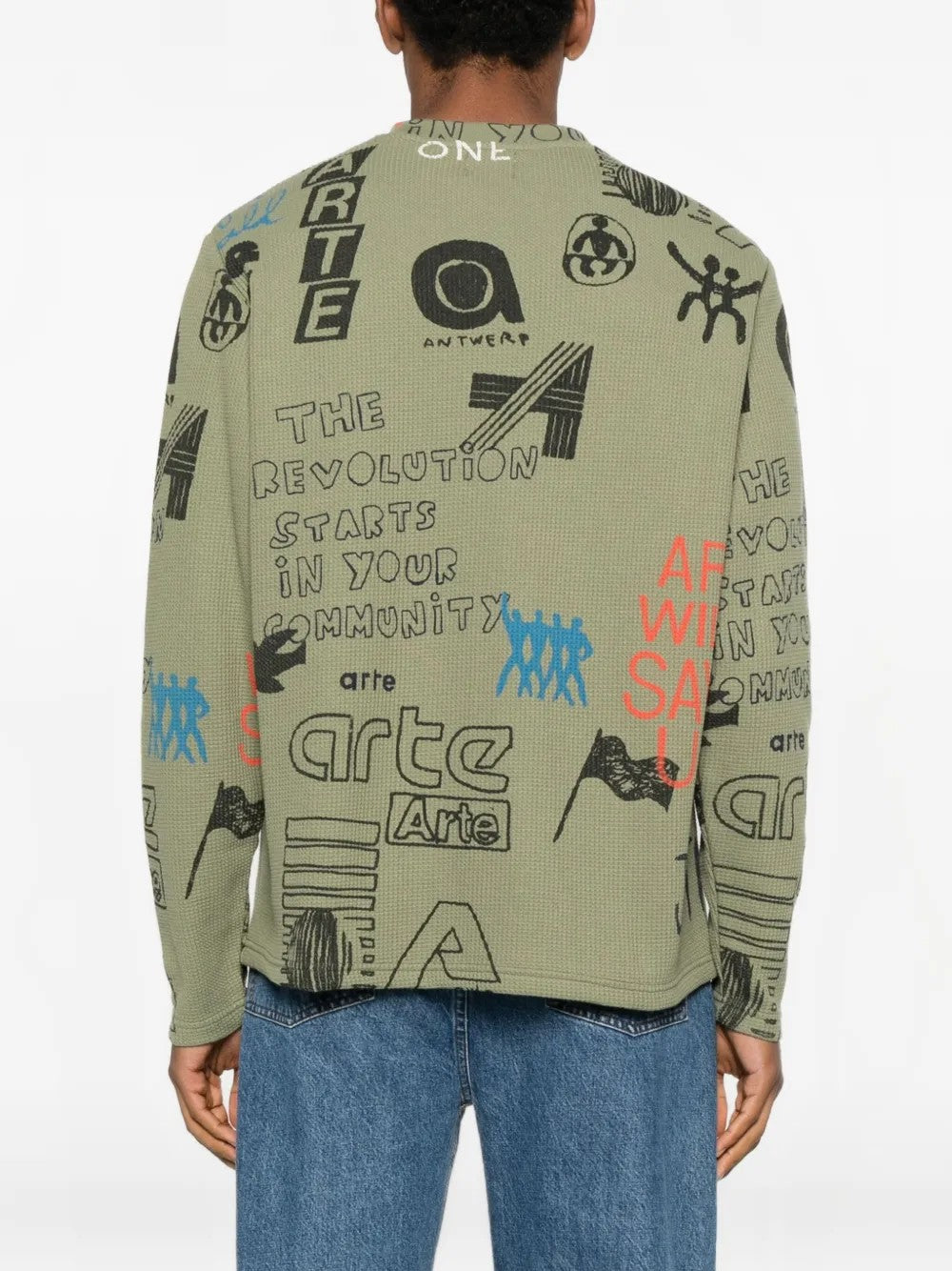 T-SHIRT Verde Militare Arte