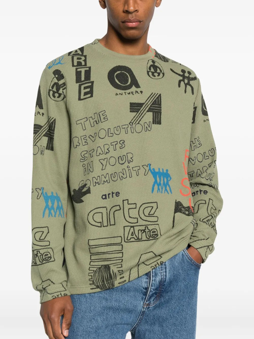 T-SHIRT Verde Militare Arte