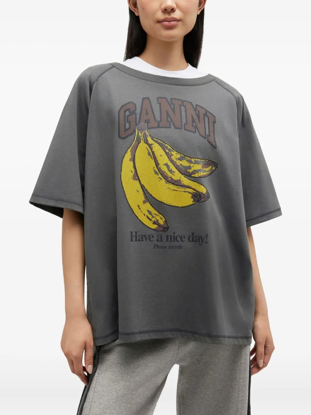 T-SHIRT Grigio Ganni