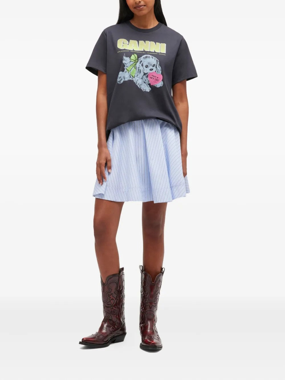 T-SHIRT Grigio Ganni