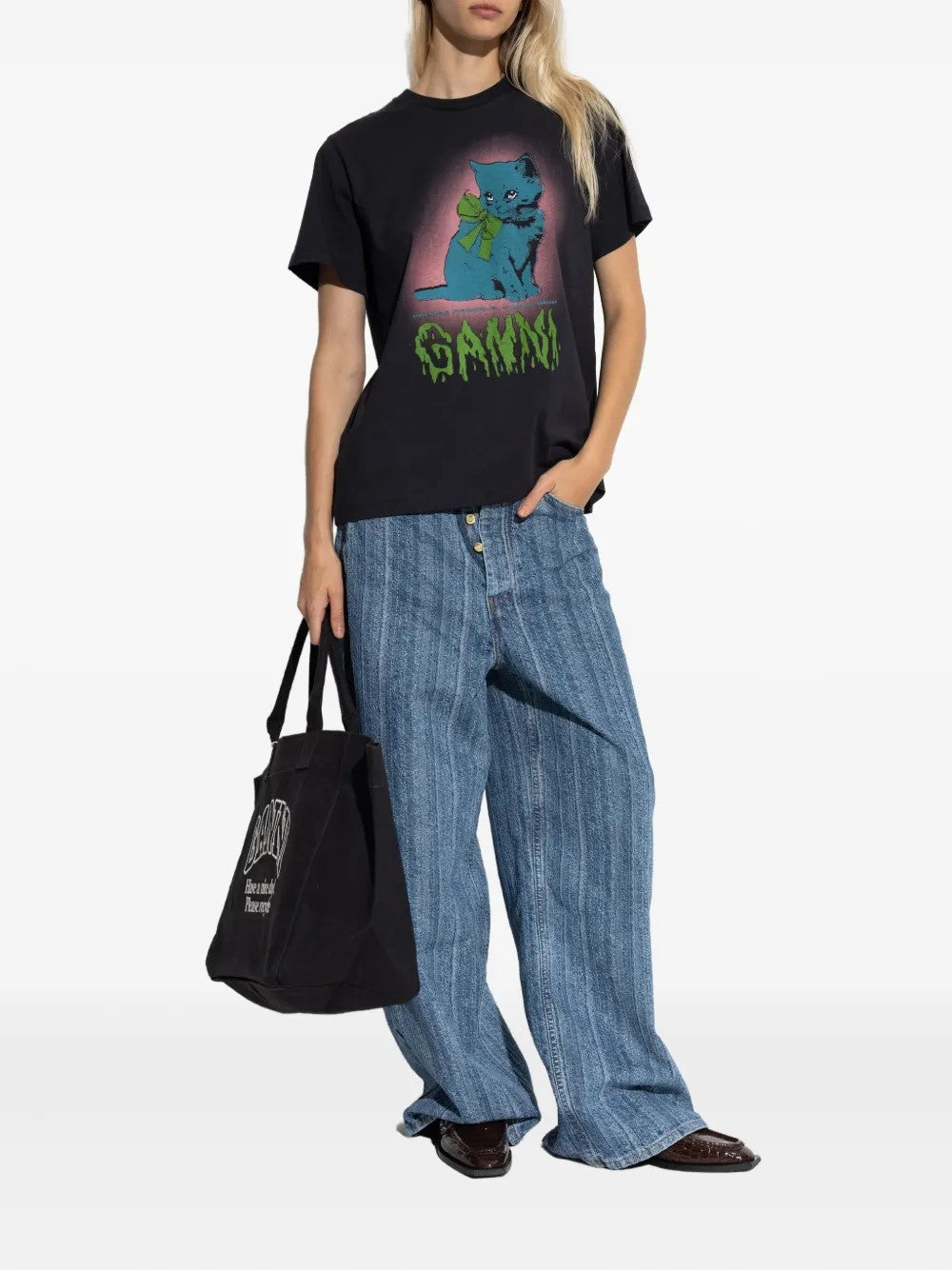 T-SHIRT Grigio Ganni