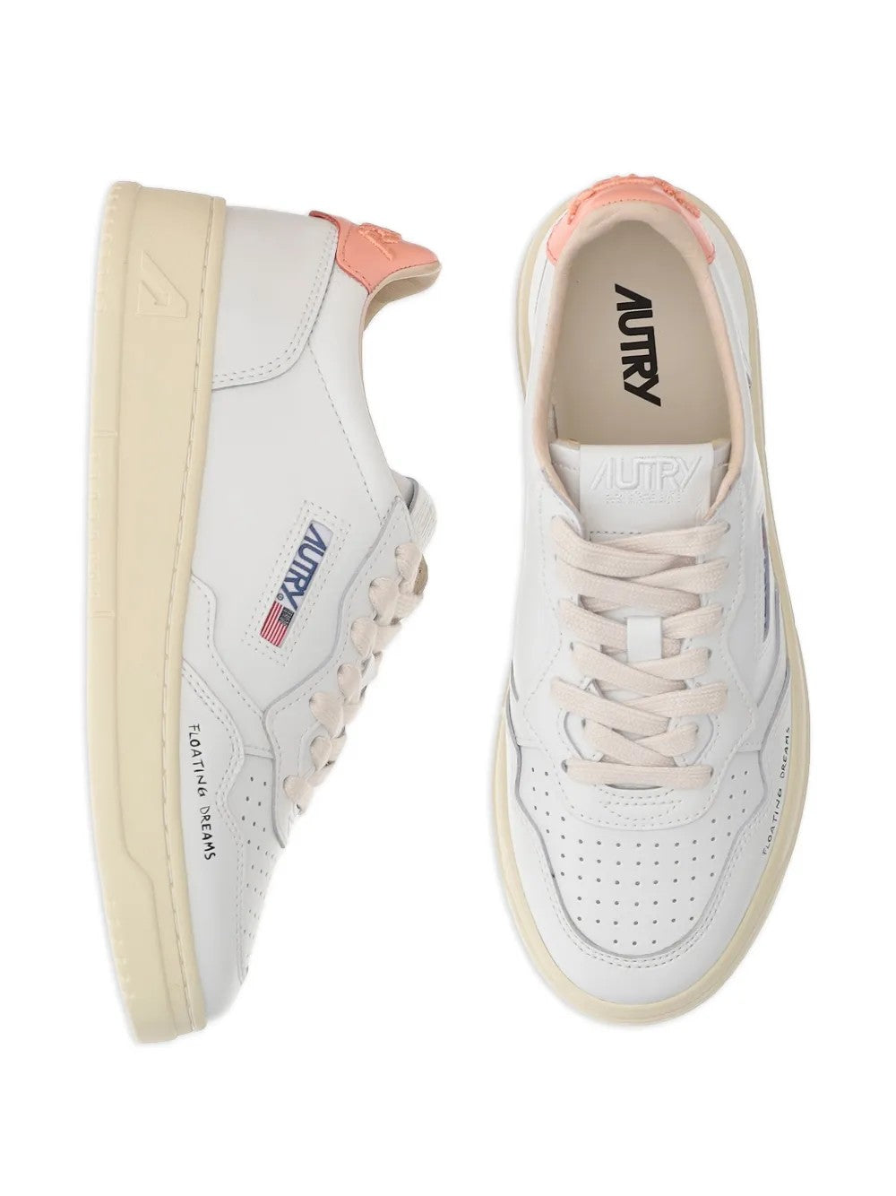 SNEAKER Bianco/pesca Autry