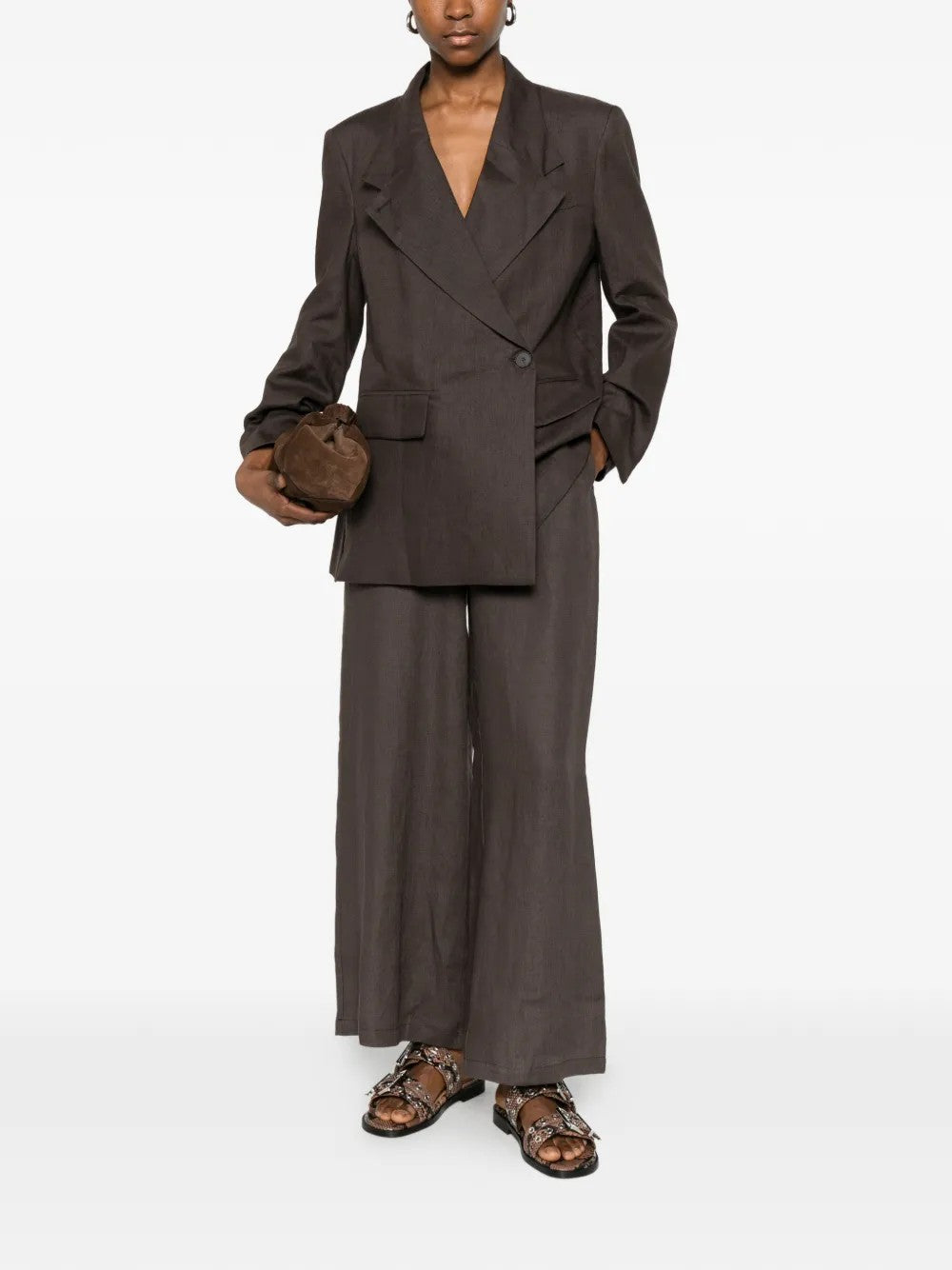 PANTALONE Marrone Su