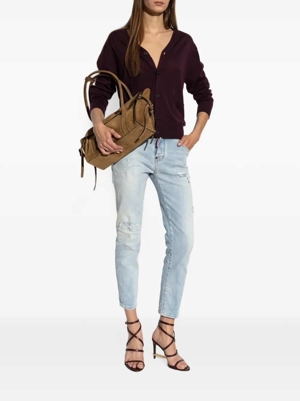CARDIGAN Bordeaux Dsquared2