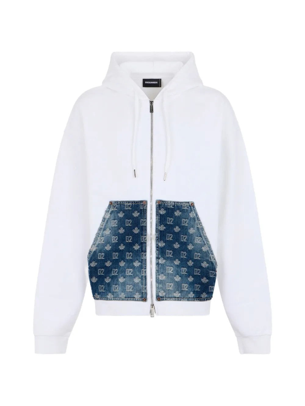 FELPA CAPPUCCIO Bianco Dsquared2