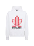 FELPA CAPPUCCIO Bianco Dsquared2