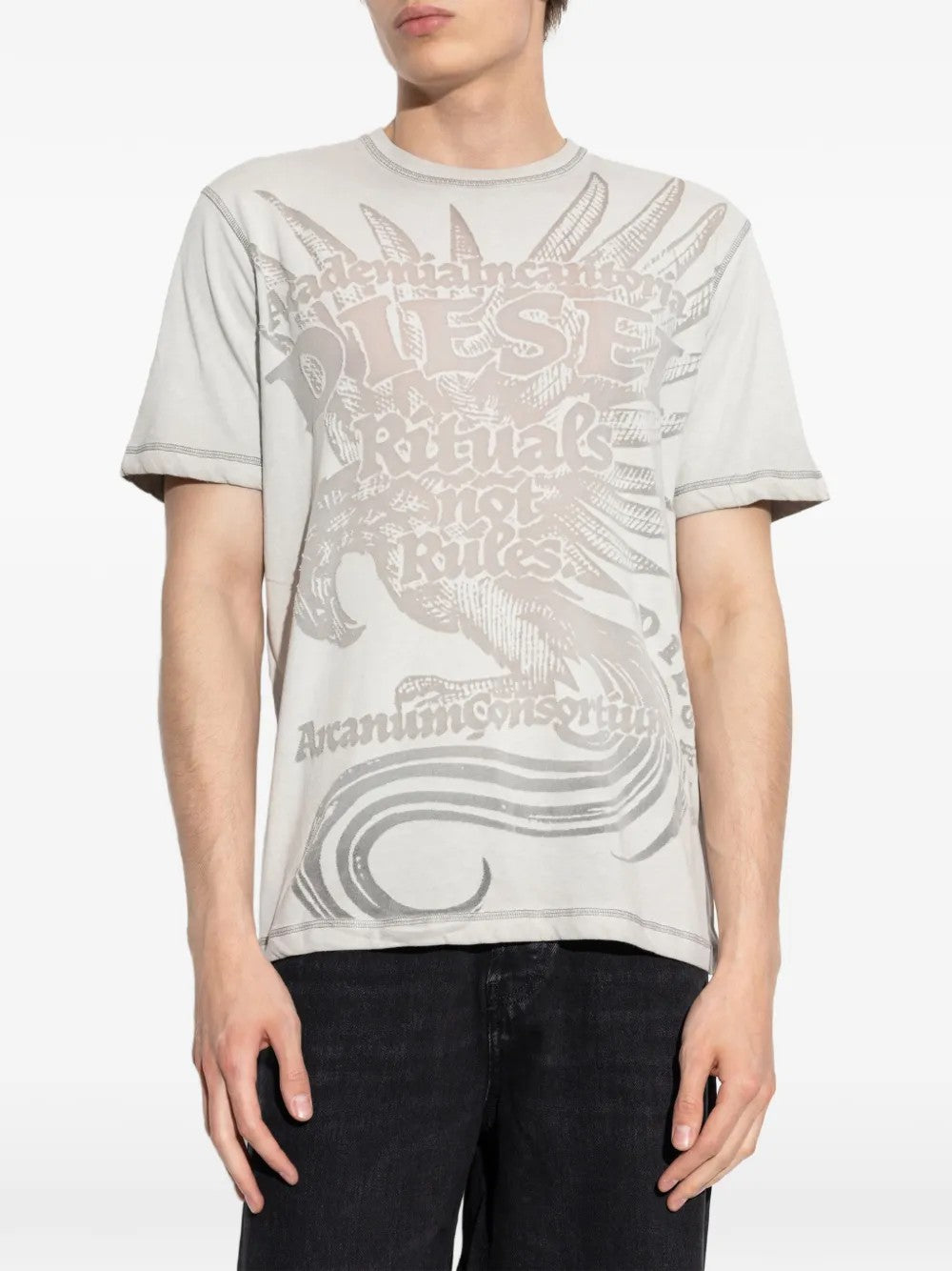 T-SHIRT Grigio Chiaro Diesel
