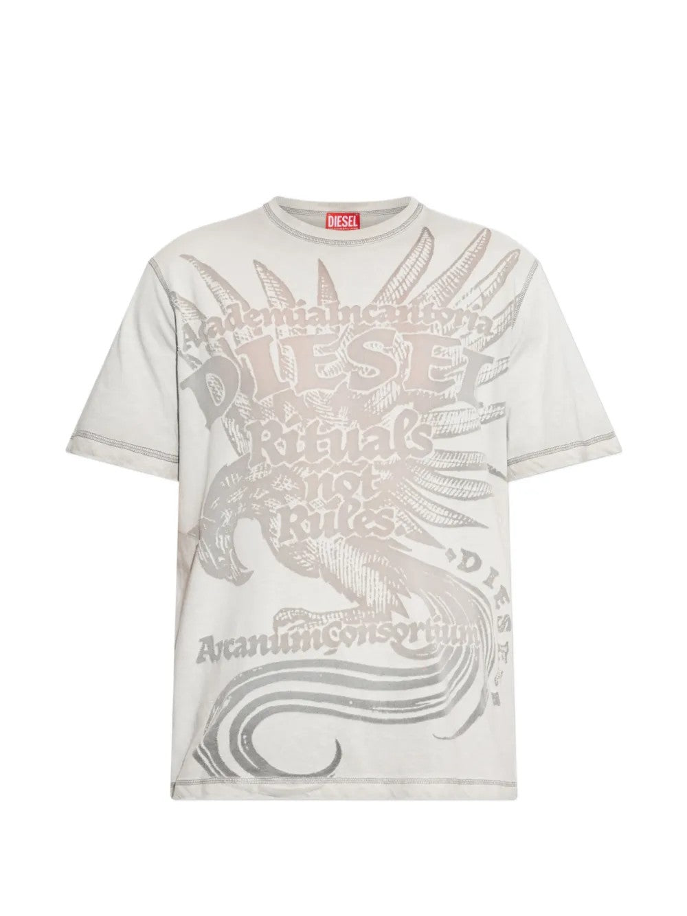 T-SHIRT Grigio Chiaro Diesel