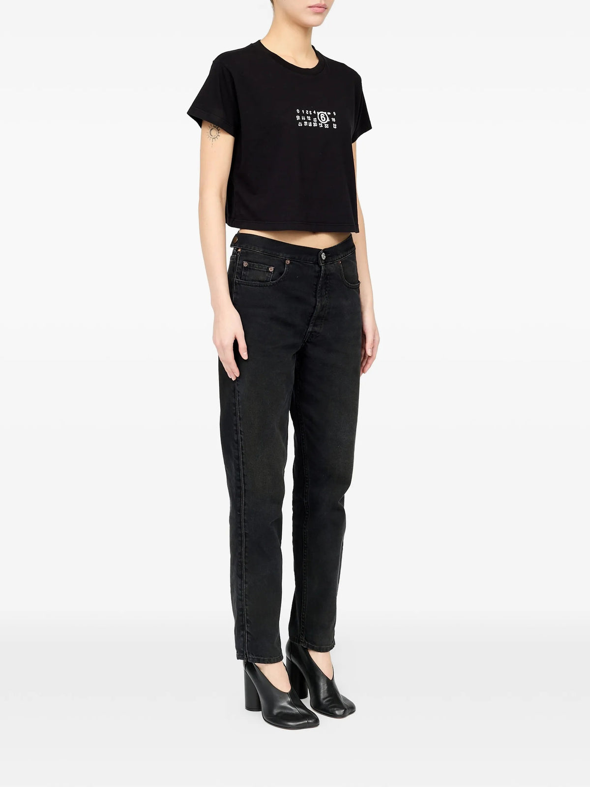 T-SHIRT Nero Mm6