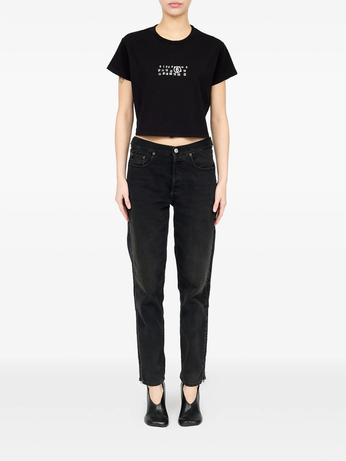 T-SHIRT Nero Mm6