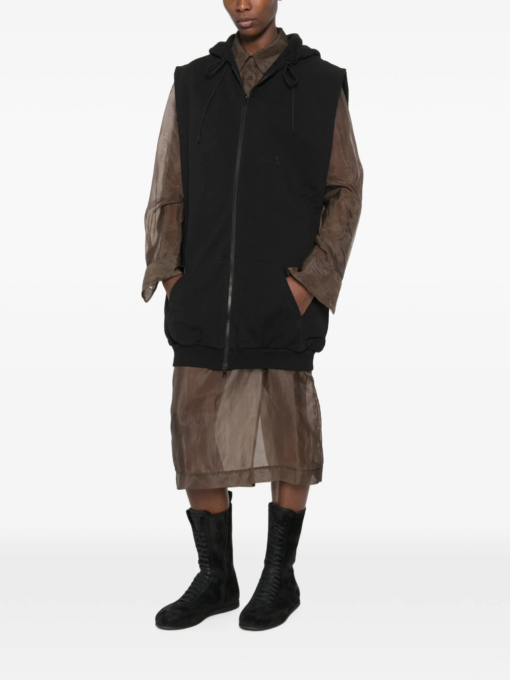 GILET Nero Mm6