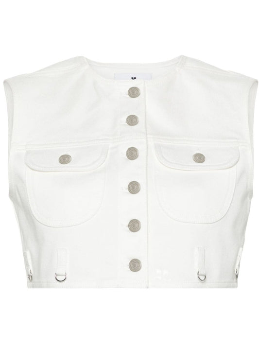 CAMICIA SMANICATA Bianco Courrege